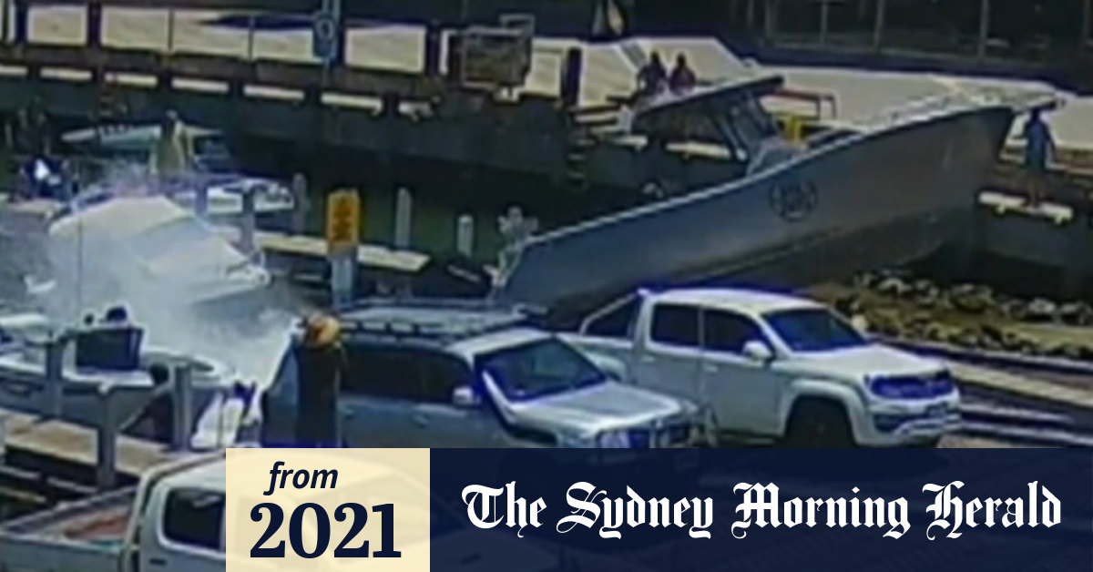 Video Outofcontrol boat hits Mindarie boat ramp